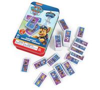 Paw Patrol - Pat Patrouille - Boîte Métal Dominos - Jeu de Société - 28 Dominos Héros Chiots - Jeu d'Équilibre Patience Raisonnement - Pat Patrouille Jouet - Jouet Enfant 4 Ans et +