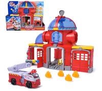 PAW Patrol - Pat Patrouille - Caserne De Pompiers Fire Rescue - Voiture Figurine Marcus À Collectionner - Effets Sonores Et Lumineux - Pat Patrouille Jouet - Voiture Enfant - Jouet Enfant 3 Ans Et +