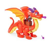Paw Patrol - Pat Patrouille - Figurine Croc + Braise Le Dragon Rescue Knights - Rejoins la Pat Patrouille à Dos du Dragon Lance-Projectile avec Ses Ailes Fonctionnelles - Jouet Enfant 3 Ans +