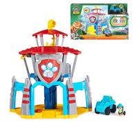 Paw Patrol - Pat Patrouille Le Film Mission Dino - Quartier Général | Dôme Transformable En Tour - Sons - Figurine Rex Et Véhicule Exclusifs - Piles Incluses - Pat Patrouille Jouet - Dès 3 Ans