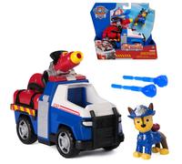 PAW Patrol Pat' Patrouille Mission pompiers : Voiture de pompiers Chase avec figurine articulée, lance-projectile et camion, jouets pour garçons et filles à partir de 3 ans