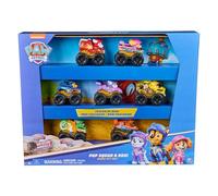 Paw Patrol Pat' Patrouille - Pack 7 Voitures Pup Squad Racers : Chase, Marshall, Skye, Rubble, Rocky, Zuma et Roxi Jouets - Cadeau Enfant 3 Ans + - 6070169 - Jouets pour Enfants 3 Ans +