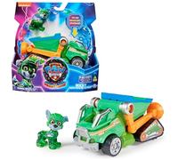 Paw Patrol - Pat Patrouille - Véhicule + Figurine Rocky du Film - Voiture Figurine À Collectionner - Sons Lumières - Pat Patrouille Jouet - Voiture pour Enfant 3 Ans et +