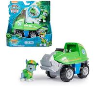 PAW Patrol - Pat Patrouille - Véhicule Figurine Rocky Jungle Pups - Voiture Figurine À Collectionner - Thème Jungle - Pat Patrouille Jouet - Voiture Enfant - Jouet Enfant 3 Ans Et +