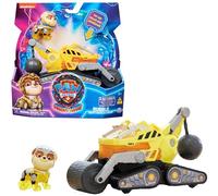 PAW Patrol - Pat Patrouille - Véhicule + Figurine Ruben du Film - Voiture Figurine À Collectionner - Sons Lumières - Pat Patrouille Jouet - Voiture pour Enfant 3 Ans et +