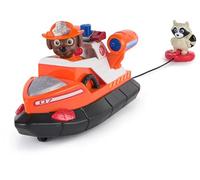 Paw Patrol - Pat Patrouille - Véhicule Figurine Zuma Fire Rescue Mission Pompiers - Voiture Figurine À Collectionner - Bouée Sauvetage - Pat Patrouille Jouet - Voiture Enfant - Jouet Enfant 3 Ans Et +