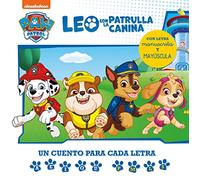 Paw Patrol | Patrulla Canina. Lectoescritura - Leo con la Patrulla Canina. Un cuento para cada letra: a, e, i, o, u - p, l, m, s: Con letra manuscrita y mayúscula