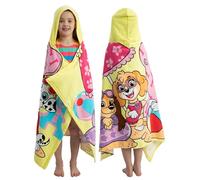 Paw Patrol Poncho de Bain, Peignoir de Bain Enfant avec Marshall, Skye et Liberty, Serviette de Plage Taille Unique