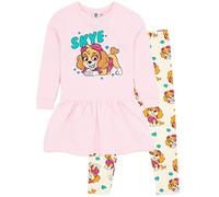 Paw Patrol Pull Robe et Leggings Set Filles | Enfants Toddlers Skye Helicopter Rescue Pup Rose Sweat Jumper Stars Cream Pantalon Tenue | Produits dérivés d’émissions de télévision