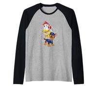 Paw Patrol Pup Stack Trio With Heart Outlines Manche Raglan