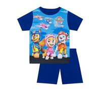 Paw Patrol Pyjama Garcon | Pyjama Court Garcon | Vetement Enfant Ete | Pyjamas Chase, Marshall Et Skye | Bleu 7-8 Ans