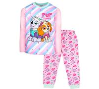 PAW PATROL - Pyjama pour enfant - Pyjama à manches longues rose avec design Skye - 100% coton pour la nuit - Produit officiel Paw Patrol, Rayé rose., 2-3 ans