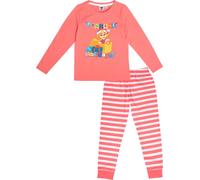 Paw Patrol Pyjama pour fille - Christmas Enfants Hiver Pyjama Set Noël manches longues avec pantalon Corail/Blanc 98/104