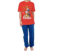 Paw Patrol Pyjamas Pyjamas de Noël à Manches Courtes pour Femmes | Chase, Skye, Rubble, Marshall Vêtements de Nuit pour Femmes | Rouge XS