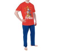 Paw Patrol Pyjamas Pyjamas de Noël à Manches Courtes pour Hommes | Chase, Skye, Rubble, Marshall Vêtements de Nuit pour Hommes | Rouge XS