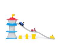 Paw Patrol Quartier général Deluxe Mini Tour avec 3 personnages avec véhicules - Chase, Marshall et Rubble - âge 2 ans - Multicolore
