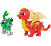 PAW PATROL, Rescue Knights Rocky and Dragon Flame Ensemble de Figurines d'action pour Enfants à partir de 3 Ans