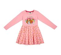 PAW PATROL Robe à manches longues pour fille - Coton - Motifs Skye et Everest - Taille 98-128, rose clair, 104