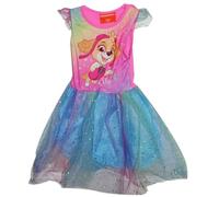 Paw Patrol Robe d'été pour filles avec tulle (Royaume-Uni, âge, 7 ans, 8 ans, régulier, rose)