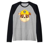 Paw Patrol Rubble Large Face Halloween Costume Manche Raglan