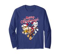 Paw Patrol Rubble Marshall Chase Merry Christmas Manche Longue