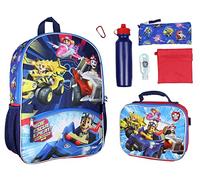 Paw Patrol Sac à dos 40,6 cm Sac à déjeuner Fourre-tout Sac à crayons Bouteille d'eau Snack Pack 7 pièces Sac à dos d'école pour enfants