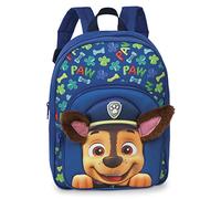 Paw Patrol Sac à dos de maternelle pour garçon de 3 à 6 ans avec Chase et oreilles en peluche debout, sac pour maternelle et crèche - 31 cm x 24 cm x 13 cm - 8 L bleu