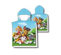 Jerry Fabrics Serviette de Bain Poncho à Capuche Paw Patrol pour Enfant en Coton, Multicolore, Taille 50 x 115 cm