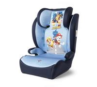 Paw Patrol Siège auto de sécurité pour enfants avec hauteur de 100 à 150 cm avec graphiques des jolis chiens Chase, Rubble et Marshall sur fond bleu et bleu