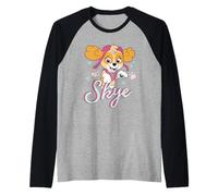 Paw Patrol Skye Action Hero Rescue Illustration de Style Dessin animé Manche Raglan