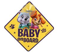 Paw Patrol Skye, Everest Plaque pour voiture avec ventouse, accroche-vitre BABY ON BOARD (Paw Patrol Skye)