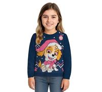 Paw Patrol Skye Pull d'hiver en tricot pour fille Bleu/rose