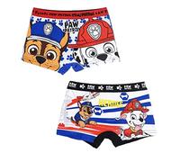 Paw Patrol Slip Boxers pour Garçon, Coton élastique Doux, Culottes sous-Vêtements Garçons et Tout-Petits, Conception Pat' Patrouille, Lot de 2, Taille 6/8 Ans, Bleu