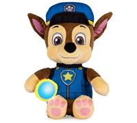 PAW Patrol, Snuggle Up Chase Plush with Torch and Sounds, for Kids Aged 3 Years and Over, Grey