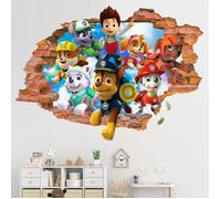 Paw Patrol Sticker Mural 3D Chambre,Pat Patrouille Autocollants Muraux,Pat Patrouille Chambre Enfant,Décoration Chambre Enfant-C3