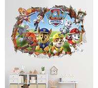 Paw Patrol Sticker Mural 3D Chambre,Paw Patrouille,3D Autocollants Muraux,Pat Patrouille Autocollants Muraux,Pat Patrouille Chambre Enfant,Décoration Chambre Enfant