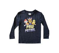 Paw Patrol T-shirt à manches longues pour garçon en coton certifié Öko-Tex Standard 100 - Bleu - 5/6 ans