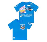 Paw Patrol T Shirt Garcon | Vetement Enfant Chase, Marshall, Skye | T Shirt Enfant Garcon Coton | Bleu 18-24 Mois