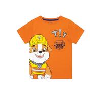 Paw Patrol T-Shirt pour Enfants pour garçons | Rubble Et Crew T Shirt Garcon | Haut à Manches Courtes pour garçons | Orange 6-7 Ans
