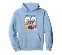 Paw Patrol Team Paw Collegiate Sweat à Capuche, Unisexe pour Adultes, Bleu poudré, XXL
