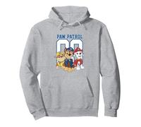 Paw Patrol Team Paw Collegiate Sweat à Capuche, Unisexe pour Adultes, Gris Chiné, M