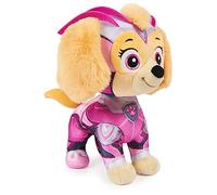 Paw Patrol: The Mighty - Skye - Peluche de Super-héros - 30 cm - avec Uniforme pailleté et Cape - Jouet pour Tout-Petits