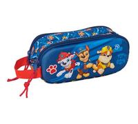 PAW PATROL - Trousse double 3D, trousse pour enfant, idéale pour les enfants d'âge scolaire, confortable et polyvalente, qualité et résistance, 21 x 6 x 8 cm