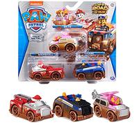PAW PATROL True Metal Lot de 3 Voitures en métal Skye, Chase et Marshall à l'échelle 1/55, pour Enfants à partir de 3 Ans, Design Boue Tout-Terrain