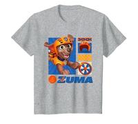 Paw Patrol - Zuma Orange/Bleu T-Shirt, Enfant, Gris Chiné, 2 Ans