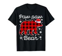 Paw Paw Bear Pyjama de Noël Motif écossais Rouge T-Shirt