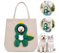 Paw P ag, Breathable Pet Canvas Shoulder Carrier, Dog Carrying Bag，B:M | Cute Dew Head Shape Cat Bag Includes Safety Buckle,Canvas Breathable pet Carrier Tote Open Head for Small Dogs,Cat