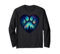 Paw Pin Tree Heart Aurora Northern Lights Garçons Filles Manche Longue