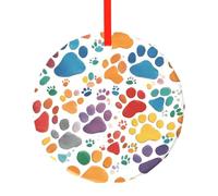 Paw Prints Art 1 Décoration de Noël pour sapin de Noël