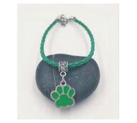 Paw Prints Pendant Multicolor Leather Rope 18cm